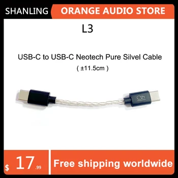 SHANLING L3 USB-C USB-C Neotech Saf Silvel Kablo Ses Hatları için UA3 / UA5