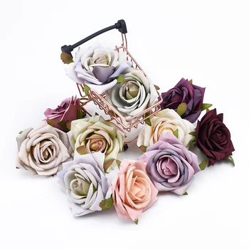 5 Adet Yeni Scrapbooking Sike Güller Duvar Dekoratif Bitkiler Çelenkler Düğün Ev Partisi Dekorasyon Aksesuarları Yapay Çiçekler
