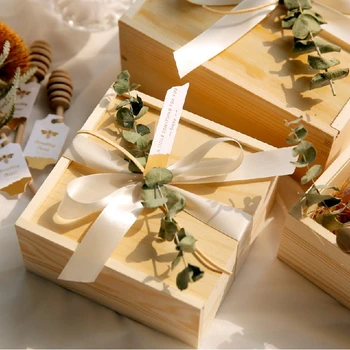 Ahşap Hediye Kutusu Doğum Günü Noel Düğün Kutusu Düğün Hediye Kutusu Özelleştirilmiş Düğün El Hediye Ahşap Kutu Hediyeler için Küçük Kutular