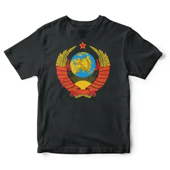 Arması Rus SSCB CCCP Sovyetler Birliği Ulusal Amblemi T-Shirt. Yaz Pamuk O-Boyun kısa kollu erkek tişört Yeni S-3XL