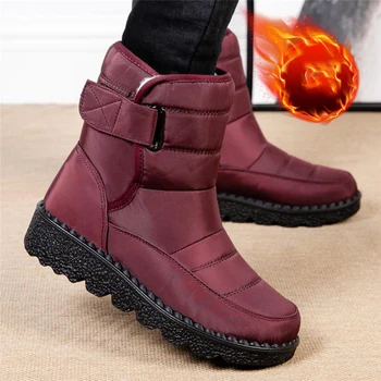Kadın Botları Kar Yumuşak Kadın Ayakkabı Su geçirmez Ayakkabı Kadınlar İçin Sıcak Tutmak Bayan Ayakkabıları Moda Peluş Kış Ayakkabı Botas Mujer