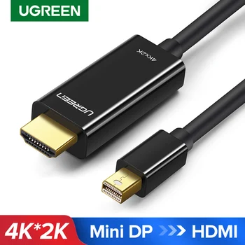 Ugreen Mini Displayport HDMI Kablosu 4K Thunderbolt 2 HDMI Dönüştürücü MacBook Air 13 İçin iMac Chromebook Mini DP HDMI adaptörü
