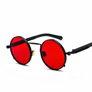 MYT_0135 Yeni Punk tarzı Güneş Gözlüğü Erkekler Trendy Bahar Metal Ayna Bacaklar Bireysel Güneş Gözlüğü Kadın Yansıtıcı Óculos UV400