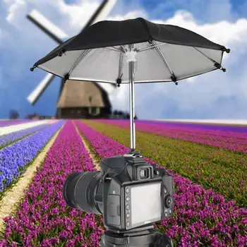 Kullanışlı kamera güneşliği Kapak Aşınmaya dayanıklı Sıcak Ayakkabı Kapağı Kompakt Açık DSLR Kamera Şemsiye Nikon