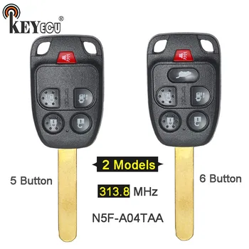 KEYECU 313.8 MHz FCC KİMLİĞİ: N5F-A04TAA 4+1 5+1 5 / 6 Düğme Uzaktan Anahtar Fob Honda Odyssey 2011 için 2012 2013 2014