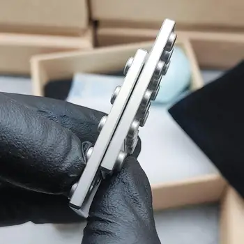 Paslanmaz Çelik Bloklar Fidget Kaymak Yetişkin Metal EDC Otizm Oyuncaklar Spinner Fidget Anksiyete Duyusal El DEHB Stres giderici Oyuncak H1X8