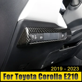 Toyota Corolla için E210 2019 2020 2021 2022 2023 Hibrid ABS Araba Far Anahtarı Pullu Far Ayarlamak Süslemeleri Kapak Sticker