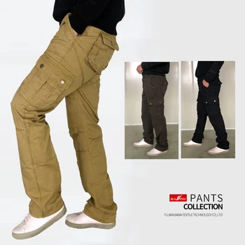 BAPAI erkek Moda Iş Pantolon Açık Aşınmaya dayanıklı Dağcılık Pantolon Iş Elbiseleri Sokak Moda Kargo Pantolon