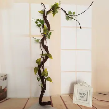 Güzel Dekoratif Yapay Ağaçlar Uzun Yumuşak Plastik Kurutulmuş Ağaç Dalı Bitki Düğün Ev Ev Dekor Simülasyon Spiral Asma