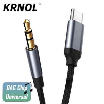 USB Tip C 3.5 MM Jack AUX Kablosu DAC Tip-C Ses Kabel için araba hoparlörü Kulaklık Tipo C Yardımcı Adaptör Cabo 0.5 M 1M 1.5 M