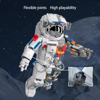 MOC Spaceman Keşfetmek Macera Astronot Yapı Taşı DIY Mekanik Tuğla Modeli Oyuncaklar Çocuk Doğum Günü Yılbaşı Hediyeleri