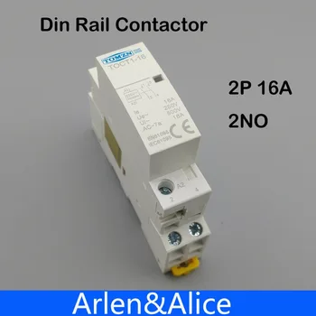 TOCT1 2 P 16A 220 V/230 V 50/60 HZ Din demiryolu Ev ac Modüler kontaktör 2NO veya 1NO 1NC