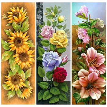 5D DIY Elmas boyama kiti Ayçiçeği Tam Matkap Elmas Nakış Gül Çapraz Dikiş Çiçek Sanat Boyama Oturma oda duvar dekoru