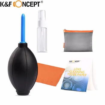 K & F KONSEPT Temizleme Kiti içerir Hava Üfleyici + Lens Temizleme Kalem + Temizleme Doku + Sprey Şişe + Temizlik Bezleri + Örgü Çanta