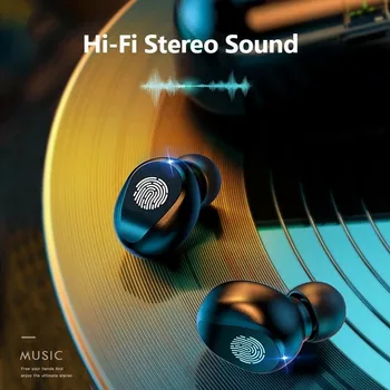 TWS Bluetooth 5.0 Kablosuz Kulaklık Kulaklık Spor 9D HiFi Stereo 2200mAh Şarj Kutusu Su Geçirmez kablosuz bluetooth Kulaklık