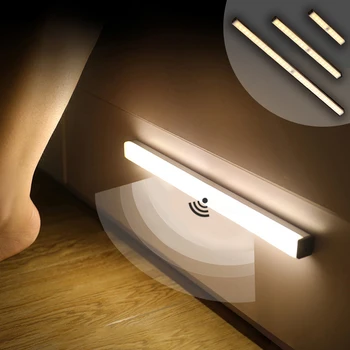 Hareket sensörlü ışık Merdiven Aydınlatma Şarj Edilebilir Merdiven aydınlatma Led şerit Sensörü dolap aydınlatma dolap Gece Lambası