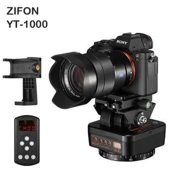 ZIFON YT - 1000 Otomatik Motorlu Pan Tilt Tripod PTZ Uzaktan Kumanda Dönen Video Sabitleyici akıllı telefon tripodu Kafaları Kameralar