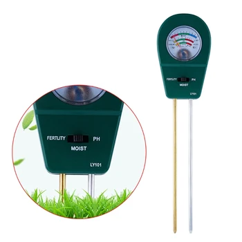 Toprak ph ölçer 3-in-1 Toprak Nem Verimliliği ve ph test cihazı Bahçe Aracı Bitki Bakımı için Bahçe Çiftlik Çim Kapalı Ev