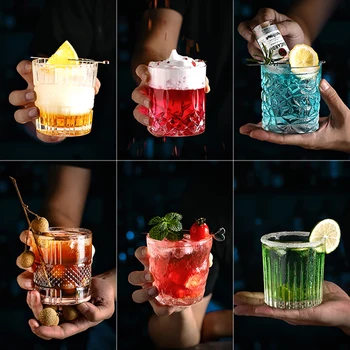 Bar kokteyl bardakları Klasik Cam Yüksek değerli Net kırmızı viski bardağı Yaratıcı meyve şarabı Bardağı