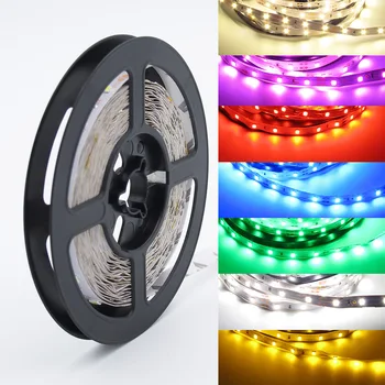 5 M / grup RGB LED şerit ışık olmayan su geçirmez 300 LEDs SMD 2835 esnek DC 12 V Neon bant beyaz / sıcak beyaz / mavi / yeşil / kırmızı dize lambası