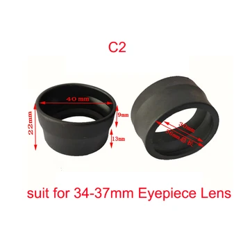 2 adet 33-38mm Yüksek Elastikiyet Kauçuk Mercek Vizör Guard için 33-39mm Stereo Mikroskop Lens