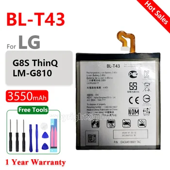 Orijinal 3550mAh BLT43 BL-T43 Yedek Pil İçin LG G8S ThinQ LM-G810 BL T43 Cep Telefonu Batteria Piller + Ücretsiz Araçlar