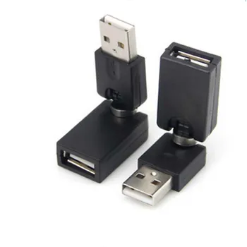 Yeni USB 2.0 Erkek USB Dişi 360 Derece Dönüş Açısı Uzatma kablosu Adaptörü Sıcak yeni