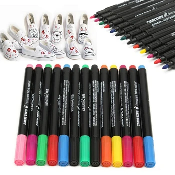 JX-LCLYL 13 adet Kumaş işaretleme kalemleri Kalıcı Renkler DIY Tekstil Giyim T-Shirt Ayakkabı
