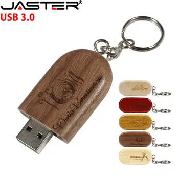 JASTER Ahşap Kalem Sürücü 128GB 64GB Ücretsiz Özel Logo Yaratıcı Düğün Hediyesi USB 3.0 Flash Sürücüler 32GB Anahtarlık Bellek Sopa
