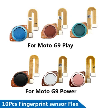 10 Adet/grup Parmak Sensörü Ev Dönüş Anahtarı Menü Düğmesi Flex Şerit Kablo Motorola moto G9 Oyun G9 Güç Parmak İzi Kabloları