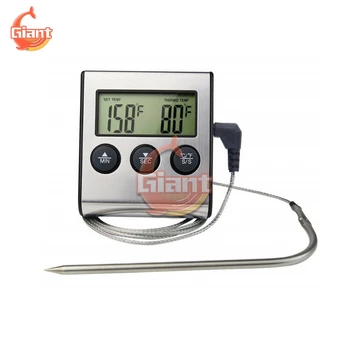 Mini Dijital Gıda Mutfak fırın termometresi Zamanlayıcı Probu Gıda termometre ızgara barbekü ızgara et zamanlayıcı Sıcaklık Manuel Set