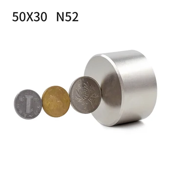 Neodimyum mıknatıs 50x30 N52 nadir toprak süper güçlü güçlü yuvarlak kaynak arama mıknatıs 40x20 m