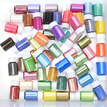 1 Şişe Parlak Inci Tozu Tırnak Sanat Glitter 54 Renkler Ince DIY Sedefli Mika Tozu Epoksi Reçine Mineral Sabun Pigment X-8