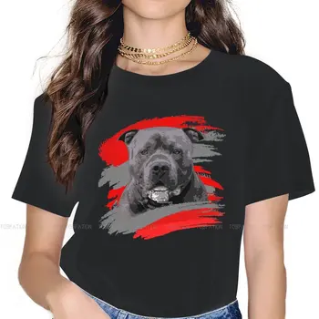 Mavi Çizgi Yuvarlak Yaka TShirt Amerikan Bully Pitbull Sevimli Köpek Kumaş Temel T Shirt Kız Üstleri 4XL Büyük Satış