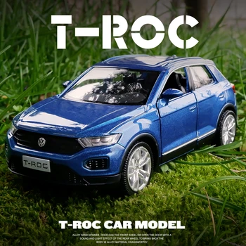 1:36 Volkswagen T-ROC Alaşım Araba Modeli Diecast & Oyuncak Araçlar Metal Araba Modeli Simülasyon Geri Çekin Koleksiyonu Çocuk Oyuncak F344