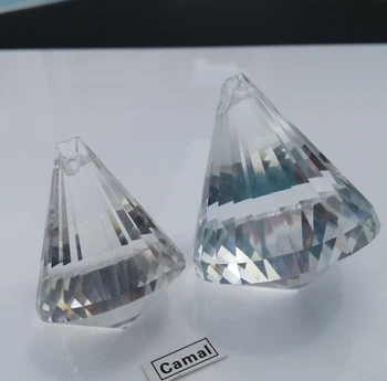 Camal 2 adet 30mm/40mm Temizle K9 Elmas Top Kristal Kolye Prizmalar SunCatcher Lamba Aydınlatma Parçası Asılı Avize Perde Dekor