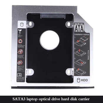 1 Adet 9.0 mm 9.5 mm 12.7 mm Alüminyum HDD Caddy SATA 3.0 Dizüstü Optik Sürücü Sabit Disk Yuvası Evrensel SSD Katı Hal Sürücü Braketi