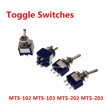 5 Adet Minyatür Geçiş Anahtarı MTS-102 MTS-103 MTS-202 MTS-203 2/3 Pozisyon Mavi 6A / 125V 3A / 250V