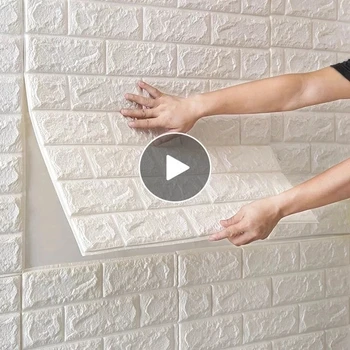 70 cm * 1 m 3D Kendinden Yapışkanlı Duvar Kağıdı Sürekli Su Geçirmez Tuğla duvar çıkartmaları Oturma Odası Yatak Odası çocuk Odası Ev Dekorasyon