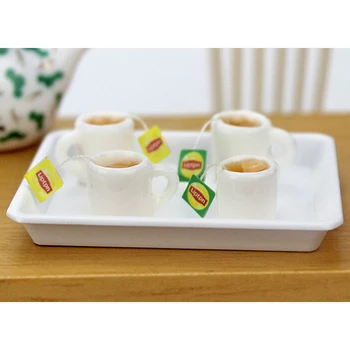 Dollhouse Minyatür Mini Kahve çay bardağı Mutfak Odası sıvı gıda Ev Sofra Dekorları Bebek Aksesuarları