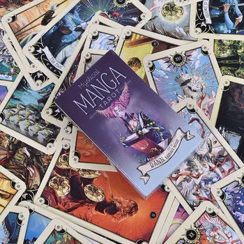 Sıcak 78 adet Tarot Kartları Mistik Manga Tarot Kartları Parti Tarot Güverte Malzemeleri İngilizce