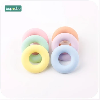 Bopoobo 5 ADET silikon halka Diş Kaşıyıcı Çiğneme BPA Ücretsiz Güvenli Ve Doğal Diş Çıkarma Aksesuarları DIY El Sanatları Bebek Beşik Oyuncak Bebek Diş Kaşıyıcı