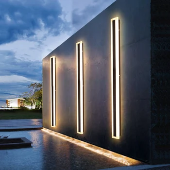 LED uzun duvar lambası,Açık,Su Geçirmez, IP65,Bahçe, Dekoratif aydınlatma,Modern, Balkon, Villa, 110v 220v