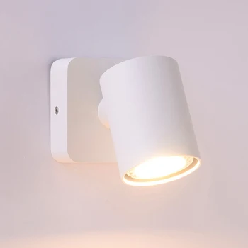 ZEROUNO Modern minimalist başucu duvar lambası led okuma lambası Çıkarılabilir GU10 lamba yuvası TV duvar mini spot çalışma ışığı