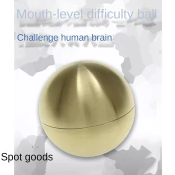 Sınırlı Bulmaca Seviye 10 Zorluk Metal Titan Topu Dekompresyon Bulmaca Yüksek IQ Zeki Oyuncak