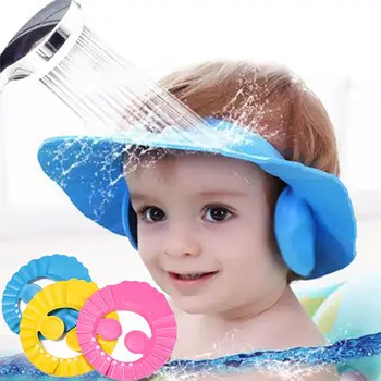Ayarlanabilir Bebek duş boneleri Çocuk Çocuk Şampuanı Şapka Yıkama Saç Banyo Kalkanı Su Geçirmez Kulak Göz Koruma Siperliği