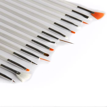 15 adet / grup tırnak fırçası çizim boya fırçası parmak fırça seti araçları tırnak sanat matkap noktası kalem ışık tedavisi kalem kristal kalem