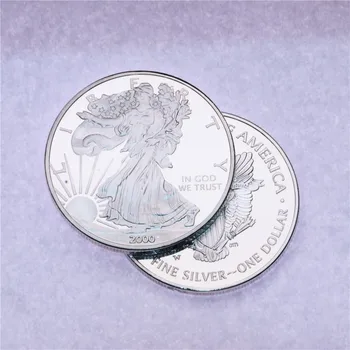 1 Oz 2000 Amerikan Kartal Liberty Gümüş Sikke Pirinç Çekirdek Değil Manyetik Koleksiyonu El Sanatları