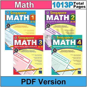 4 kitap/set Singapur Matematik Öğrenciler için Uygun Level1 ~ seviye 4 Çocuk Öğrenme Matematik Oyuncaklar Uygulama Çalışma Kitabı Çocuklar için