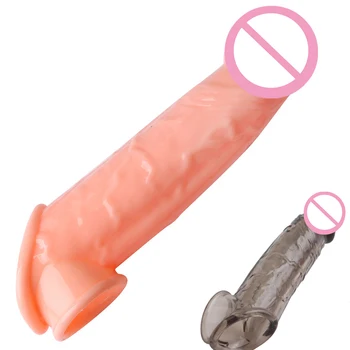 Erkek Dildos Penis Kollu Kullanımlık Prezervatif Penis Büyütme Dick Genişletici Cock Yüzükler Seks Oyuncakları Erkekler için Yetişkin Seks Ürünleri